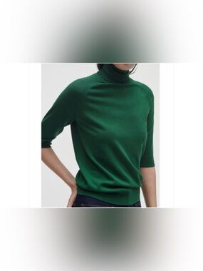 Zara Emerald Green Turtleneck Sweater